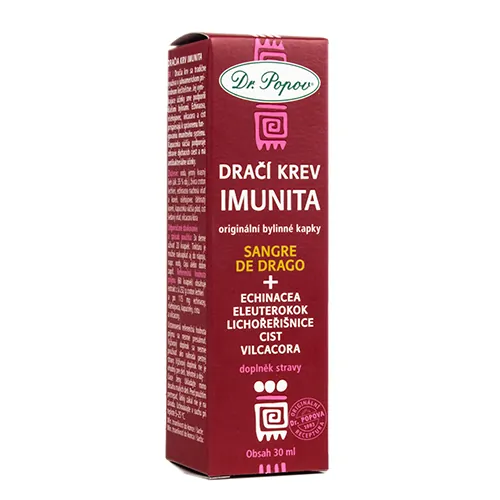 DR.POPOV Dračí krev, IMUNITA, Sangre de Drago, 30 ml